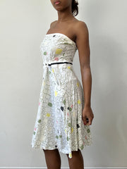 MEJORES RECOGEDAS | mini vestido con estampado diesel blanco medio