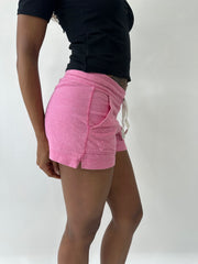athleisure edit | extra small pink nike drawstring shorts