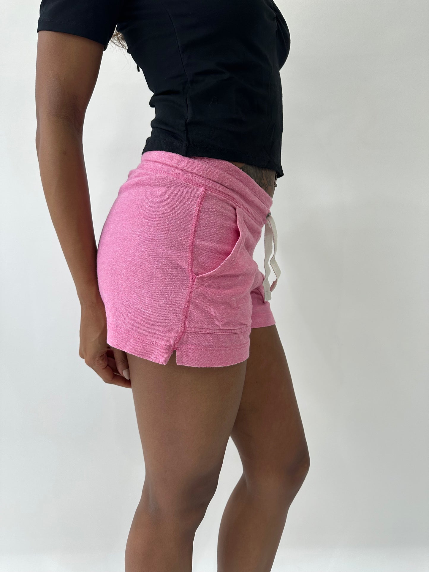 athleisure edit | extra small pink nike drawstring shorts