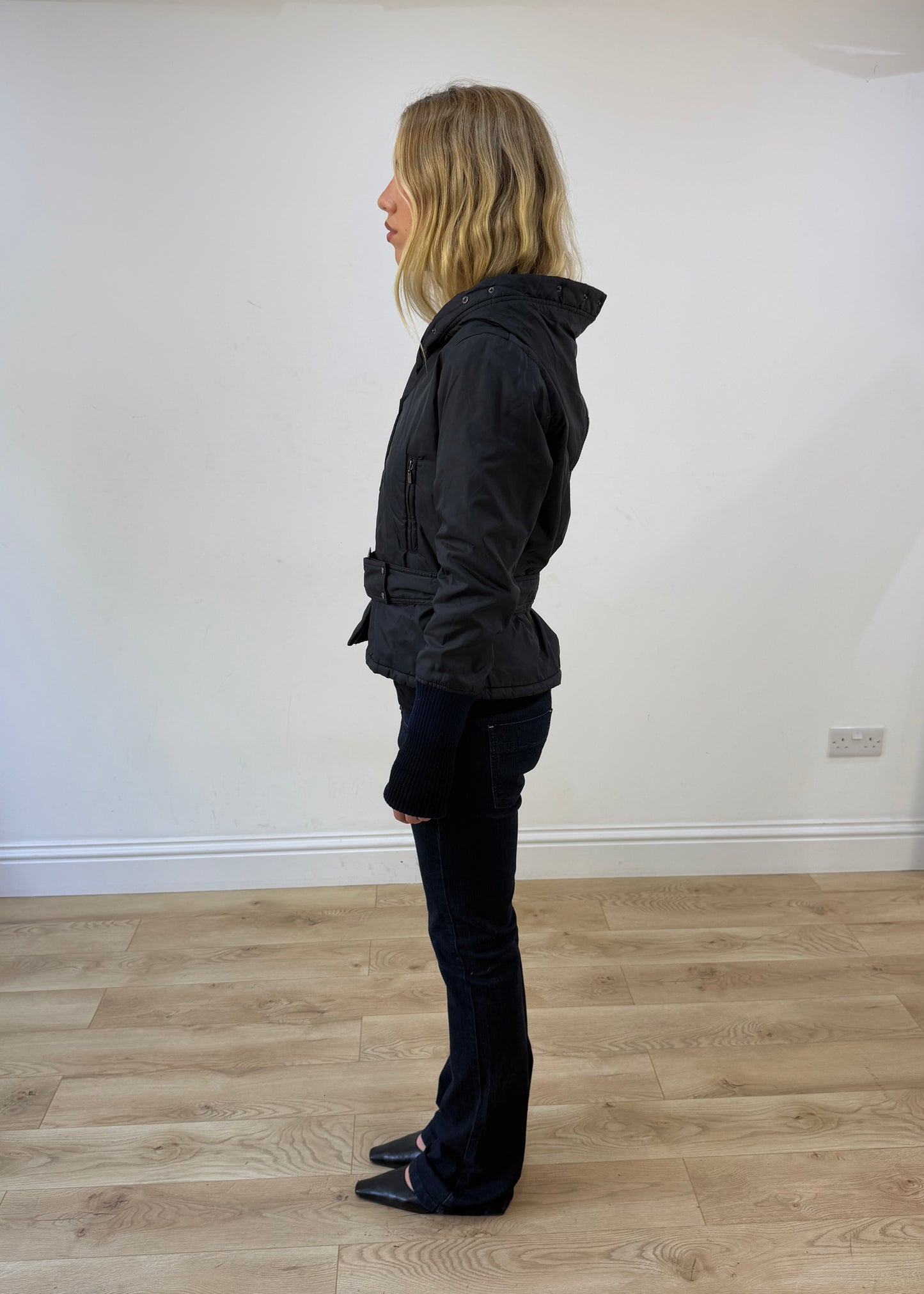 medium black morgan de toi puffer jacket