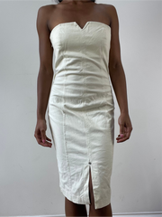 vintage edit: festival | taille: S · couleur: blanc · article: haut bandeau · détails: longueur midi