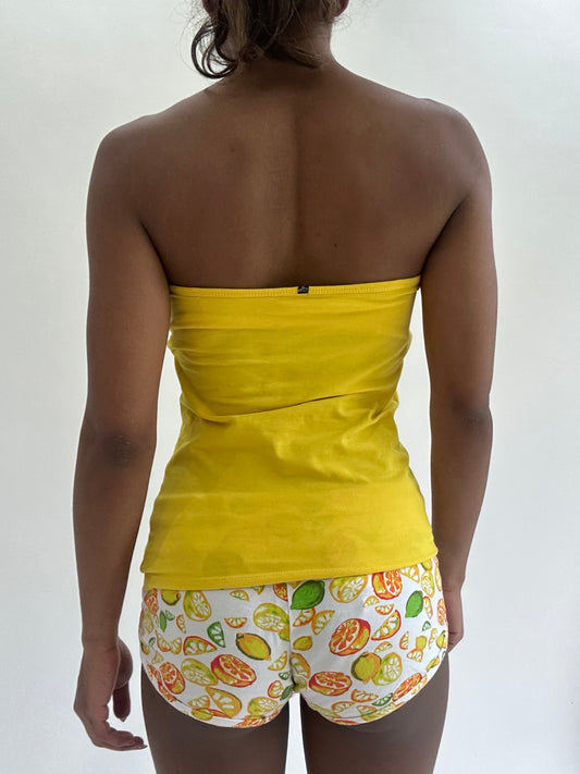 zara larsson drop | small yellow bandeau top