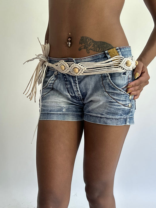 BEST PICKS | white braided string beaded belt