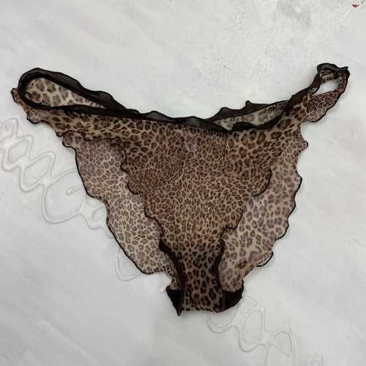 MOB WIFE DROP | small mesh intimissimi leopard print underwear