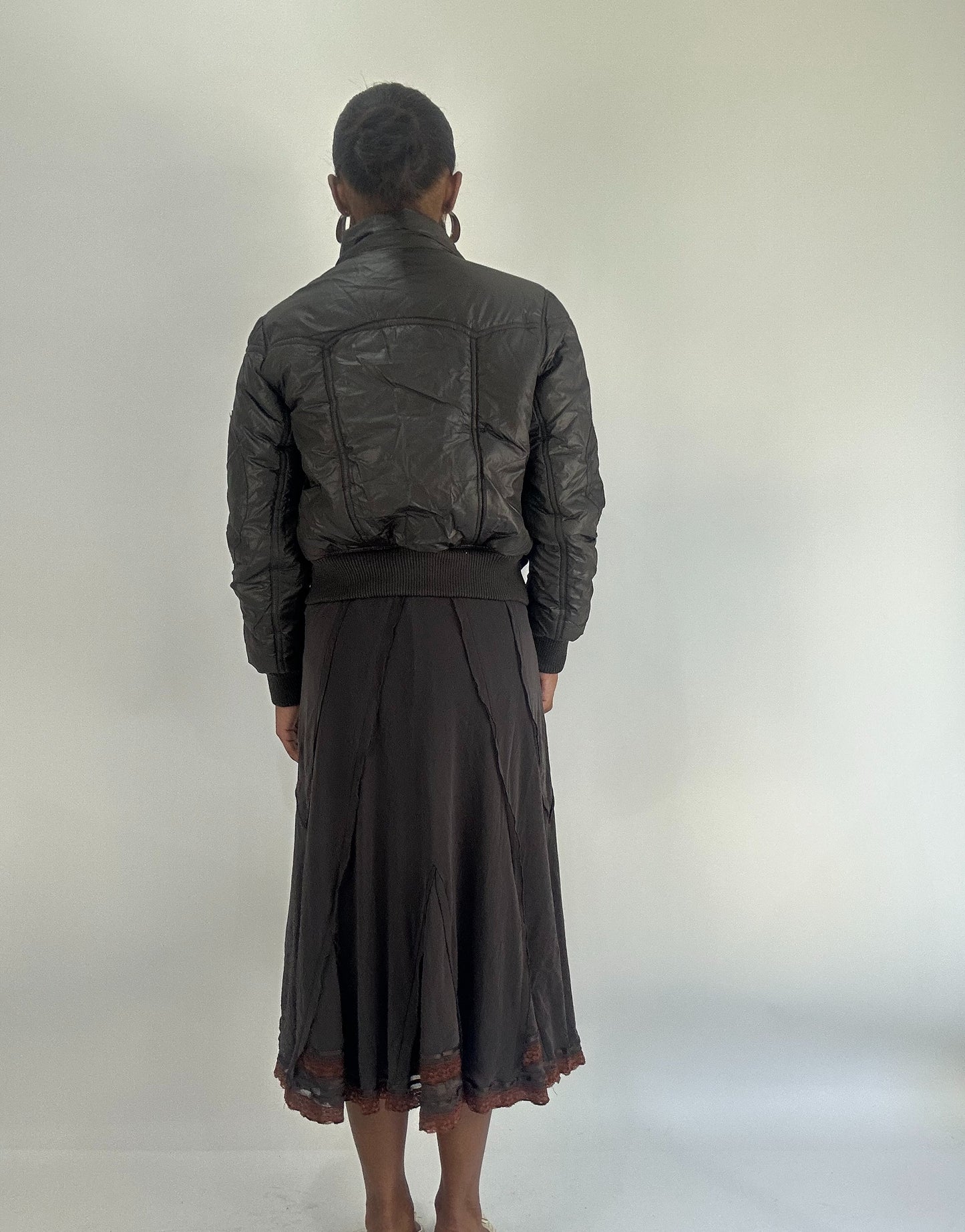 AUTUMN FAVOURITES | small brown puffer jacket with button details