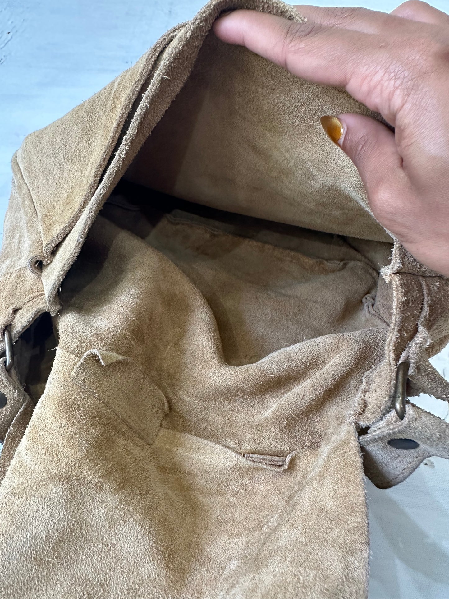 festival drop | leather tan fringe satchel shoulder bag