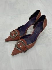 ⭐️devil wears prada | UK5.5 rosa prada Slingback e Buckle Heels
