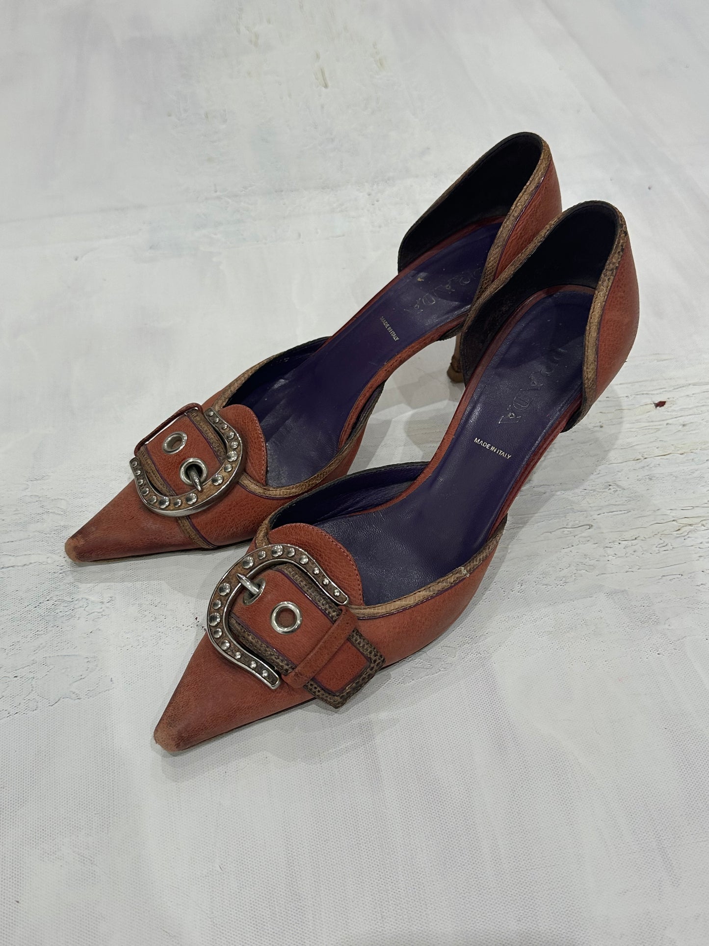⭐️devil wears prada | UK5.5 pink prada slingback buckle heels