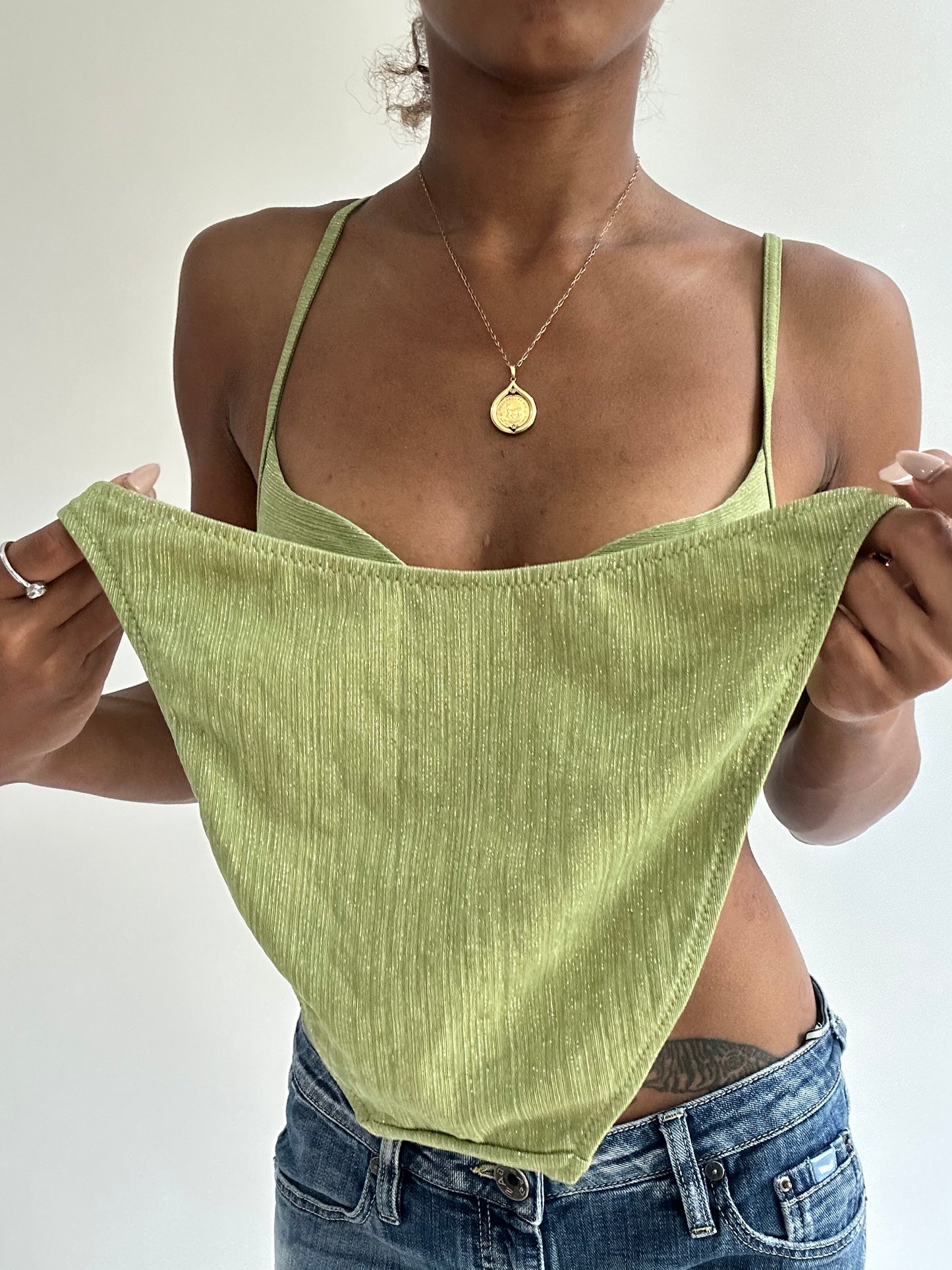 BEST PICKS | small green iridescent print bikini set