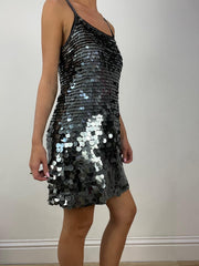 BEST PICKS | Größe: S · Farbe: Silber · Artikel: Kleid · Details: Pailletten + Mini-Länge