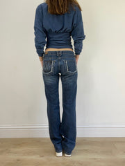 vintage edit seventeen | extra small dark wash denim blue jeans