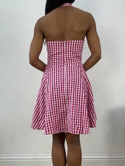 BEST PICKS | Größe: XS · Farbe: Rosa + Weiß · Artikel: Kleid · Details: Vichy-Karo + Neckholder
