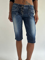 euro trash | small blue guess denim capris