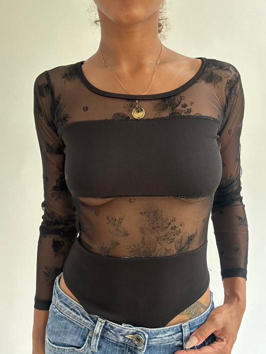 BEST PICKS | extra small black sheer bodysuit