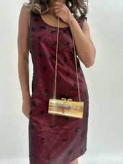 Wedding guest drop | bolso de cadena de embrague dorado