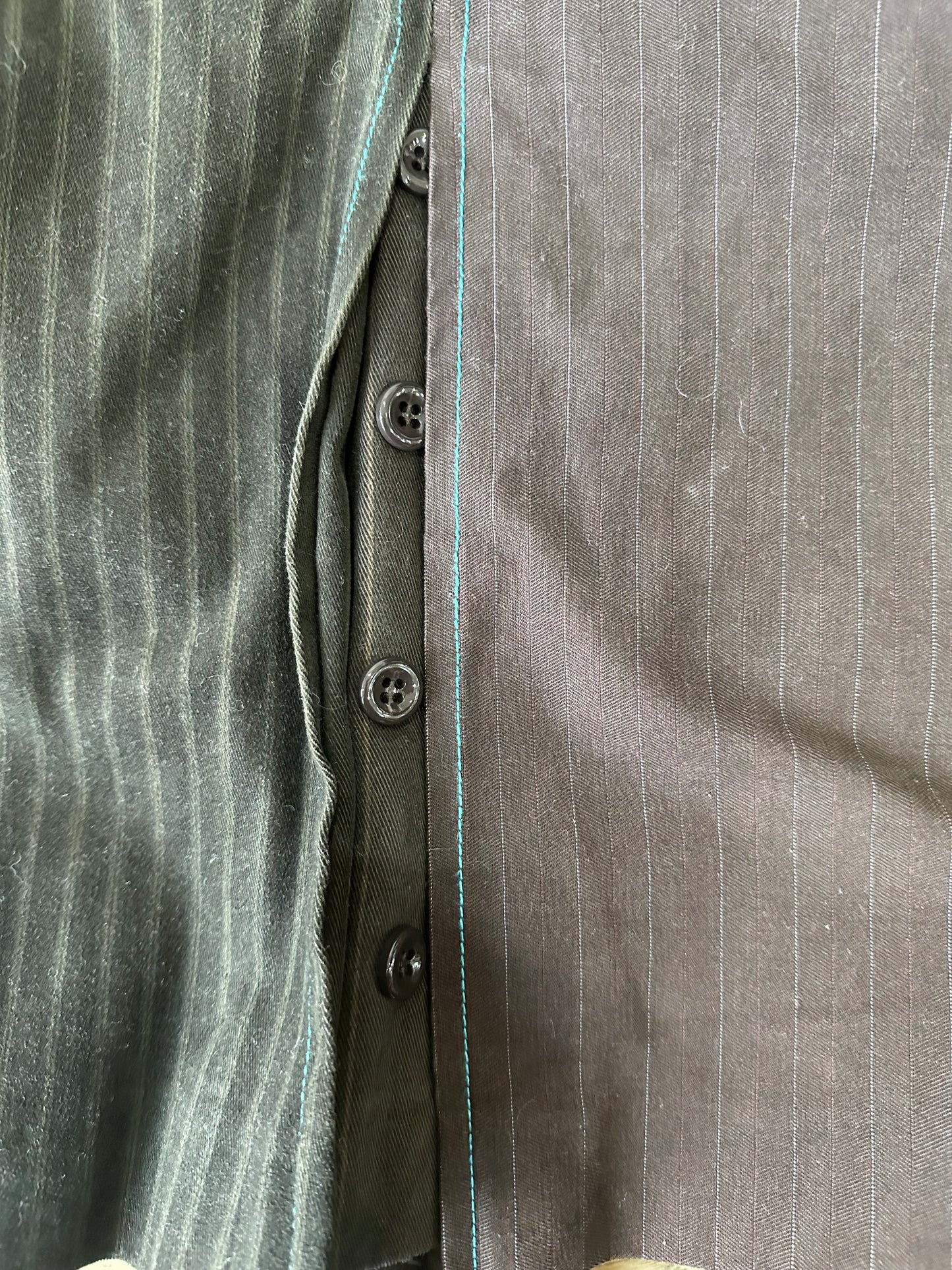 BEST PICKS | medium brown custo barcelona pinstripe midi skirt
