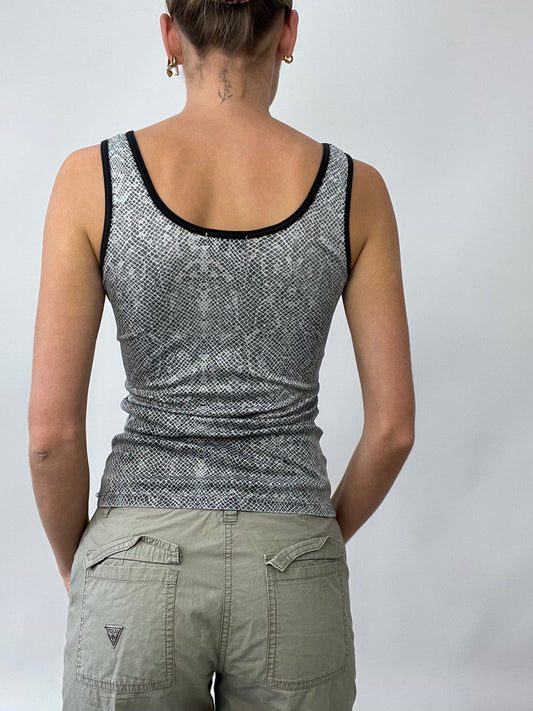 💻PUB GARDEN DROP | small grey snakeskin print cami