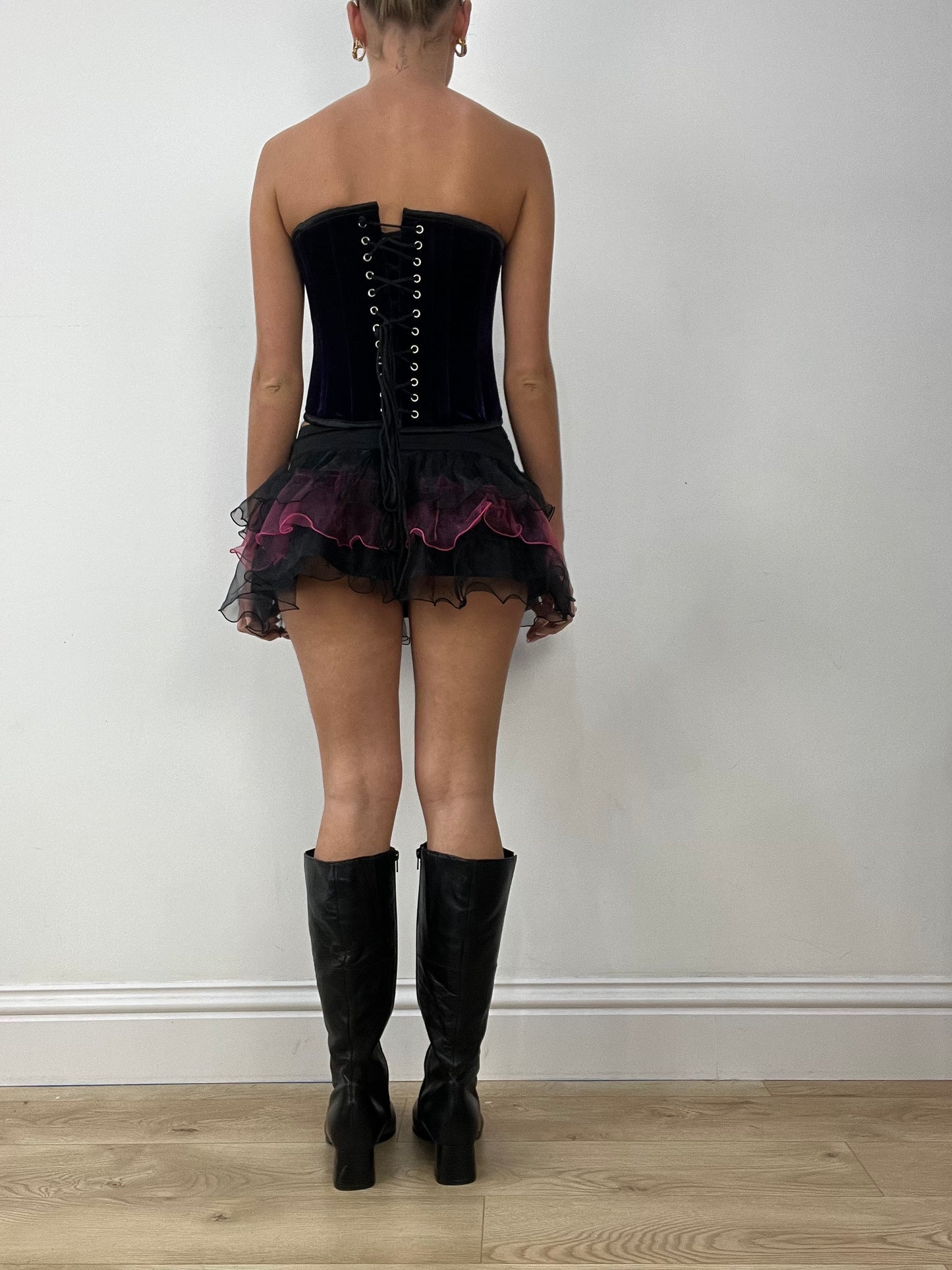 💻HALLOWEEN | small purple velour corset