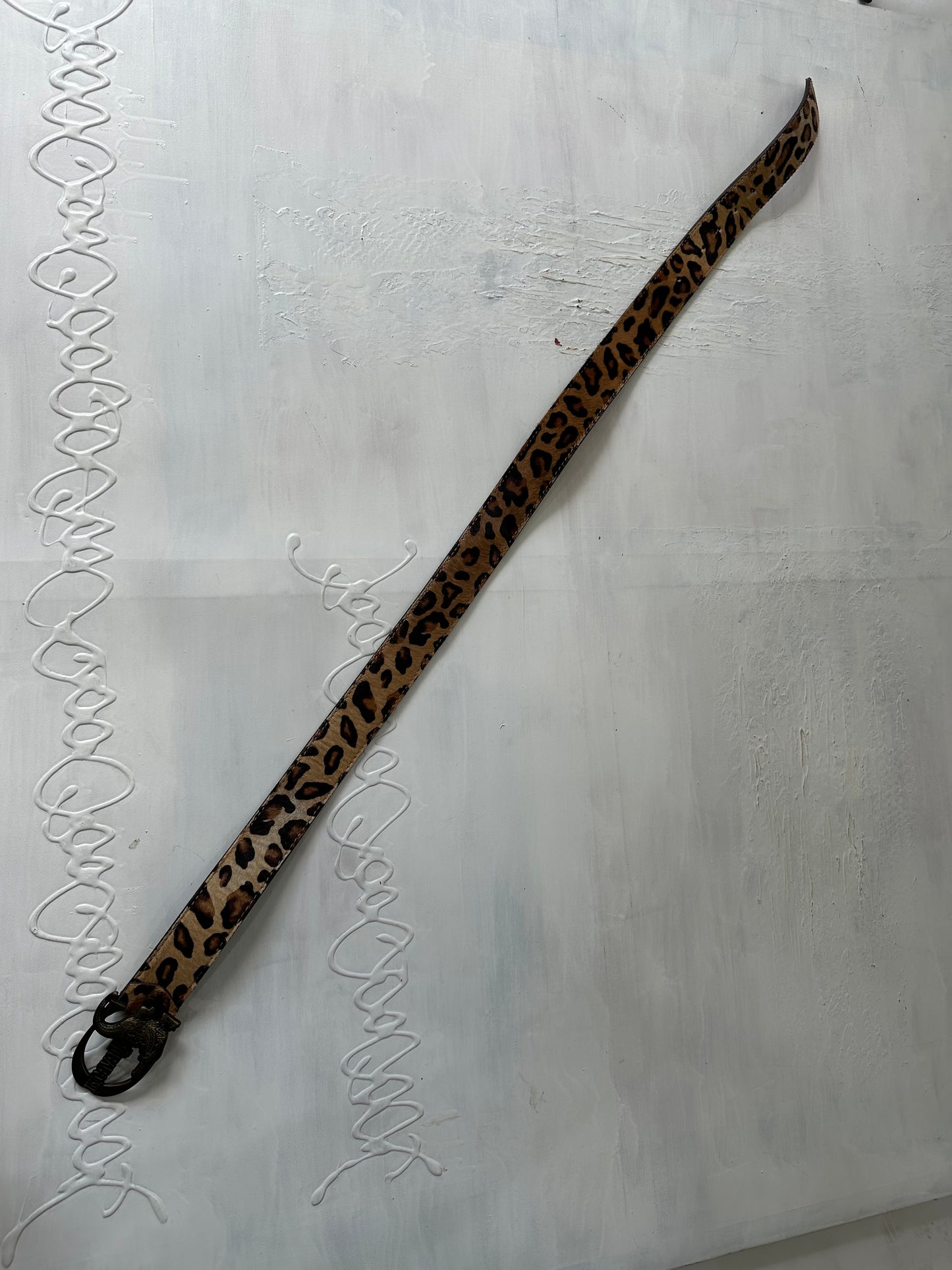 BEST PICKS | leopard print just cavalli belt with crocodile buckle detail