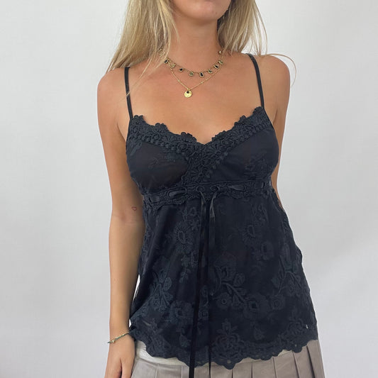 OLIVIA RODRIGO DROP | s/m black lace cami with bow detail
