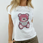 12 DAYS OF XMAS DROP | small white moschino t-shirt with bear print