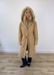 small tan afghan coat