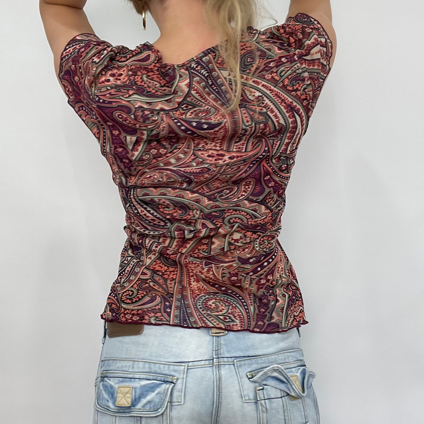 💚 💻 BEST PICKS | large pink mesh paisley t-shirt