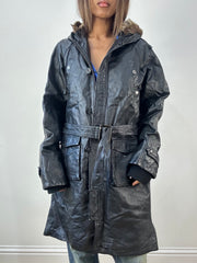 BEST PICKS | small black leather trench coat