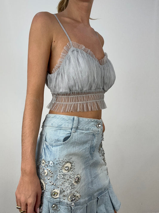 💻HALLOWEEN | large grey mesh cami