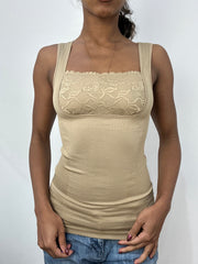 BEST PICKS | extra small beige fitted tank top