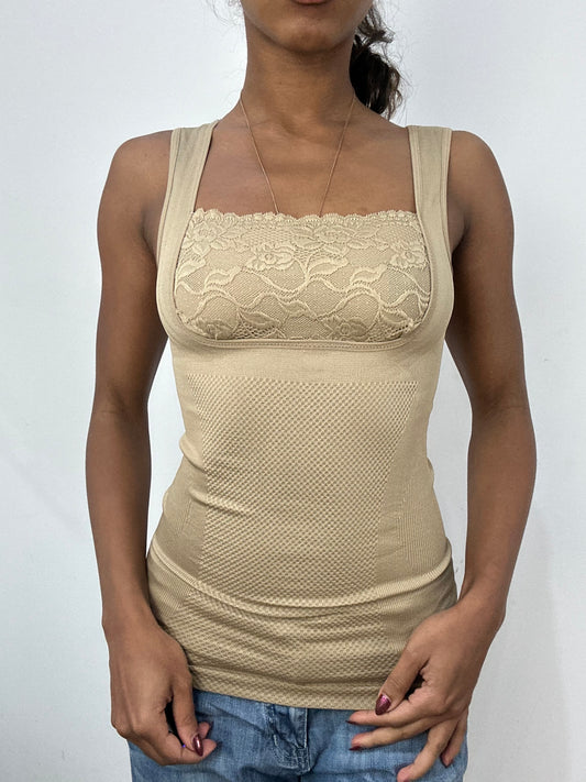 BEST PICKS | extra small beige fitted tank top