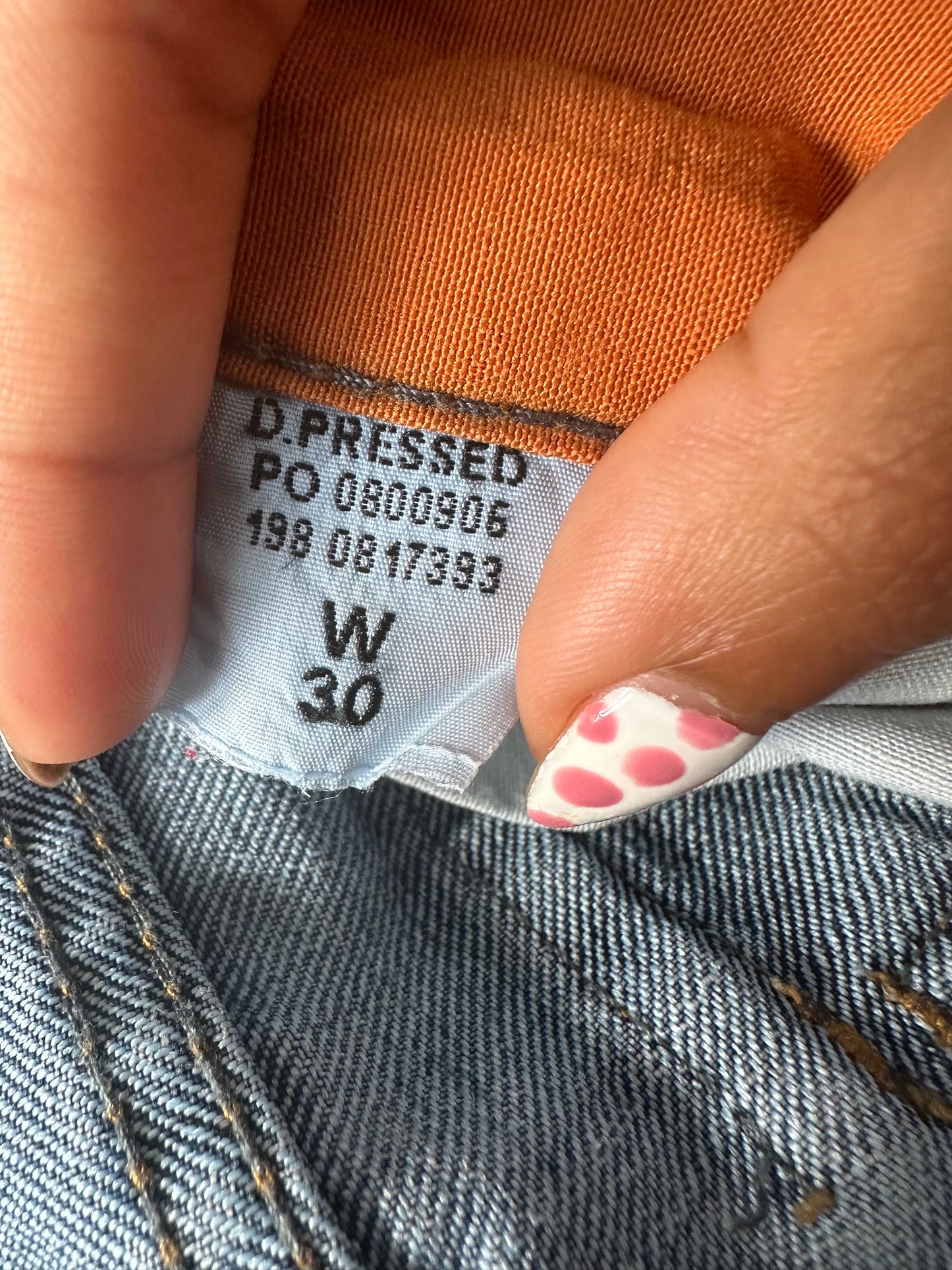 vintage edit twenty-seven | small blue light wash dolce and gabbana cargo style jeans