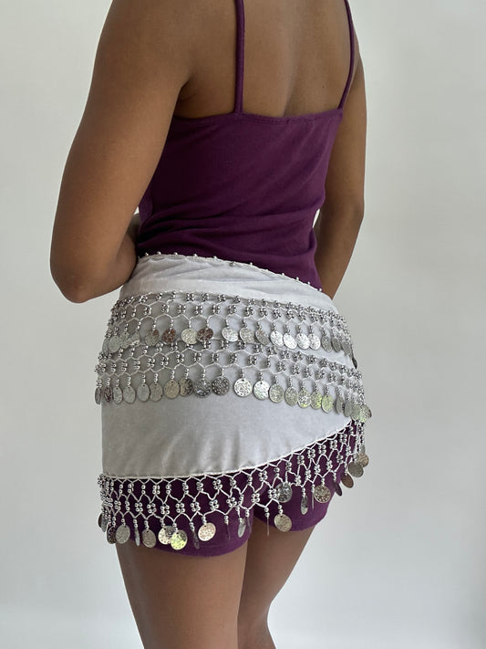 BEST PICKS | white beach wrap skirt with coin beading details