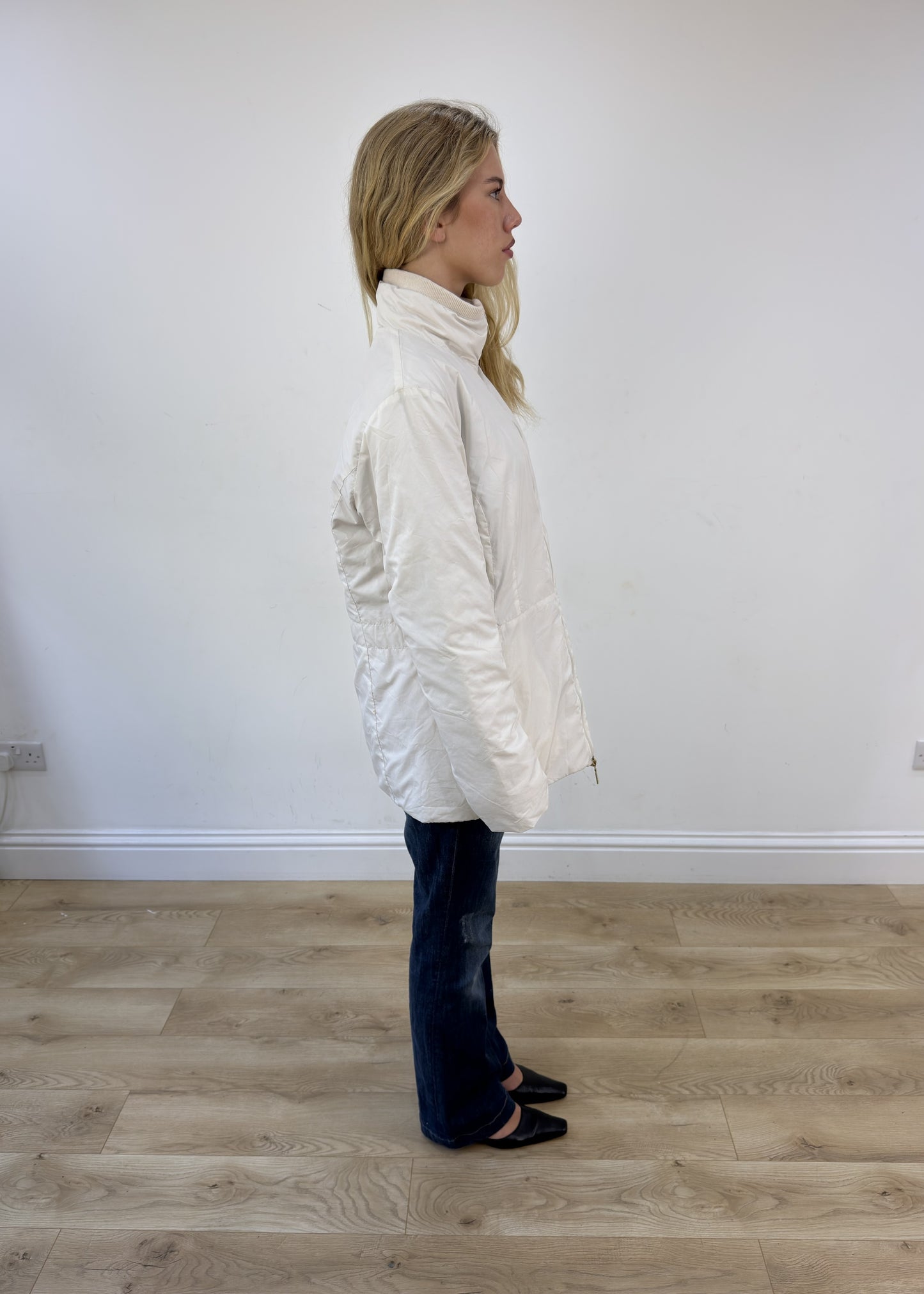 medium moncler cream coat