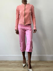 BEST PICKS | small pink diesel zip up long sleeve top