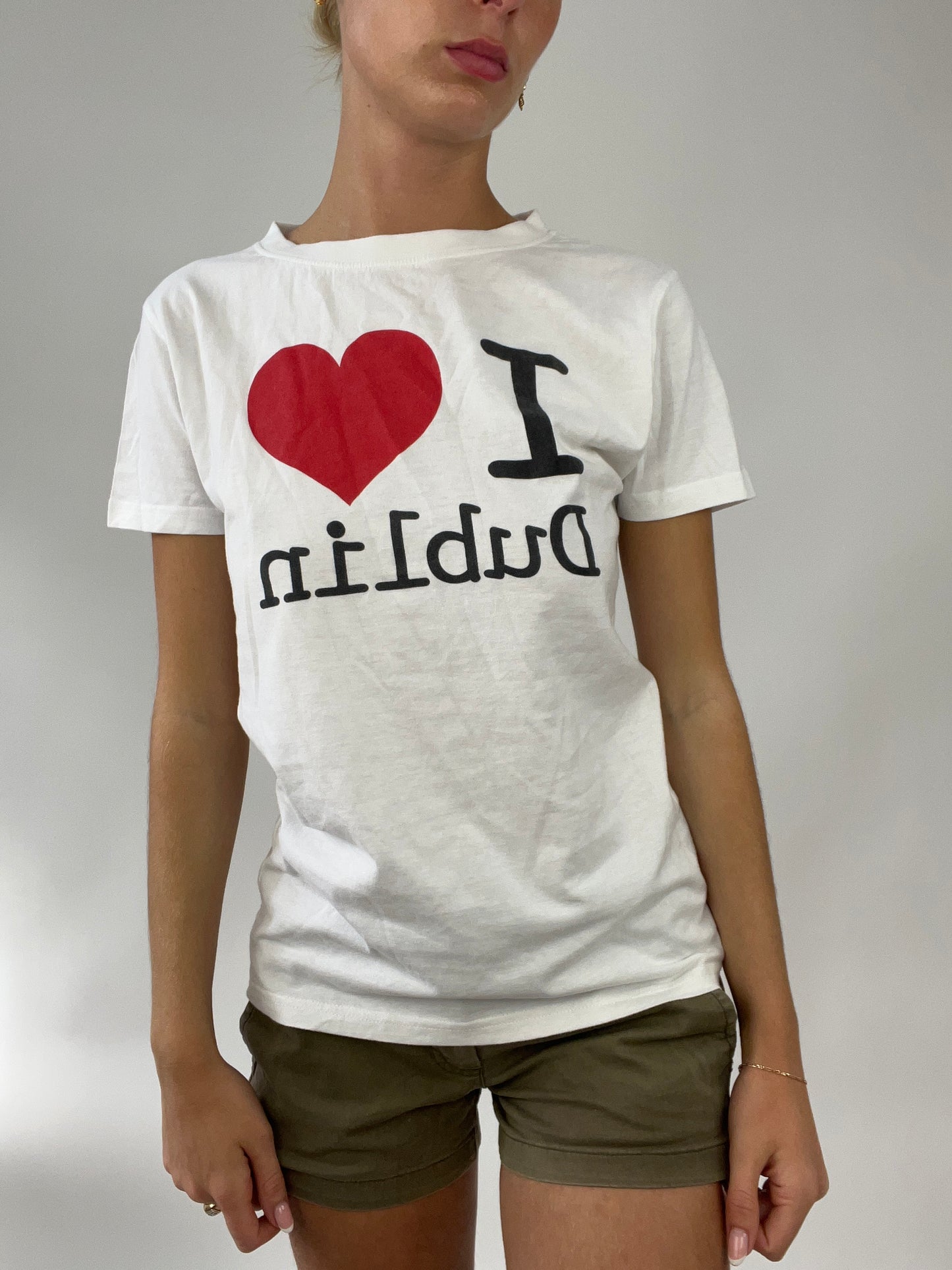 💻EUROS DROP | large white “i <3 dublin” t-shirt