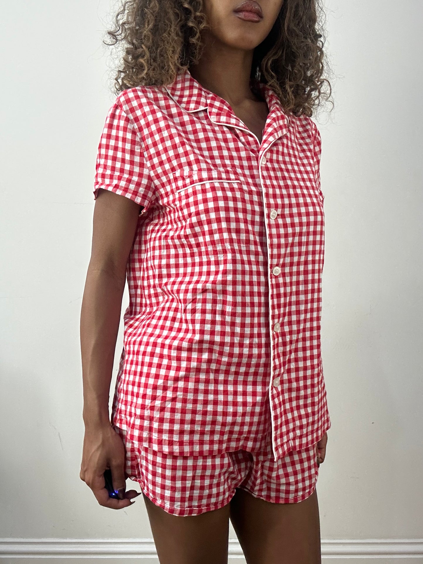 vintage edit: valentine’s day | small red and white gingham set
