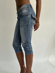 summermaxxing drop | extra small blue denim capris