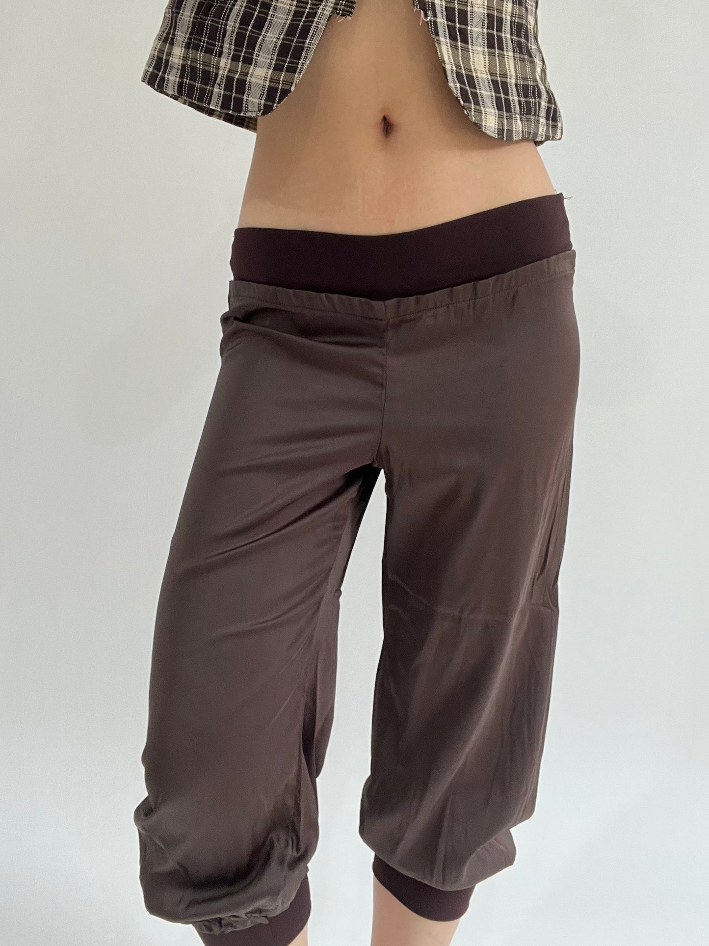 ‼️ | brown silk style shorts