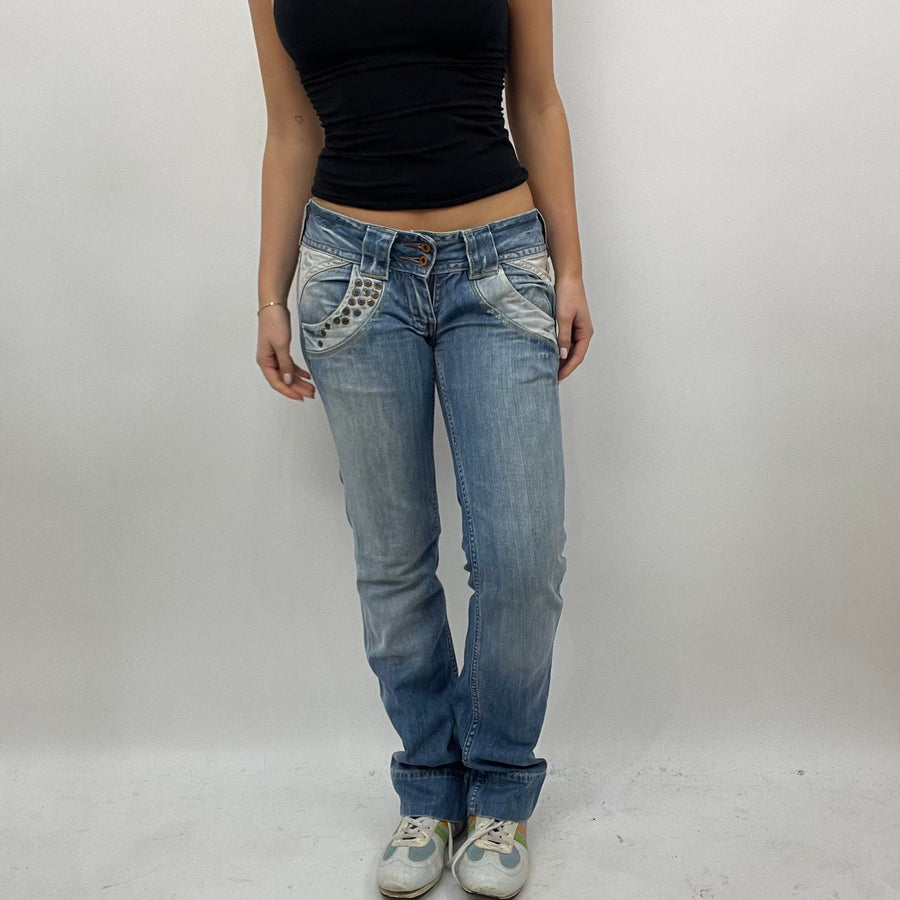 💻BEST PICKS | small denim pepe jeans with light wash panels