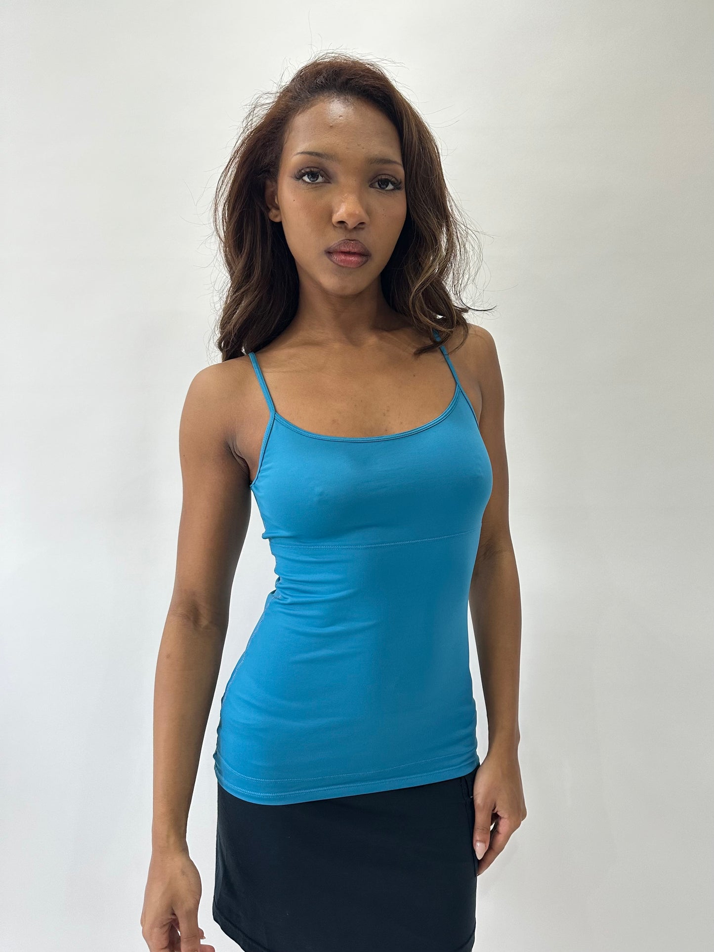 athleisure edit | small blue fitted tank top