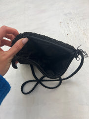 💚 vintage edit eight | black crochet crossbody bag