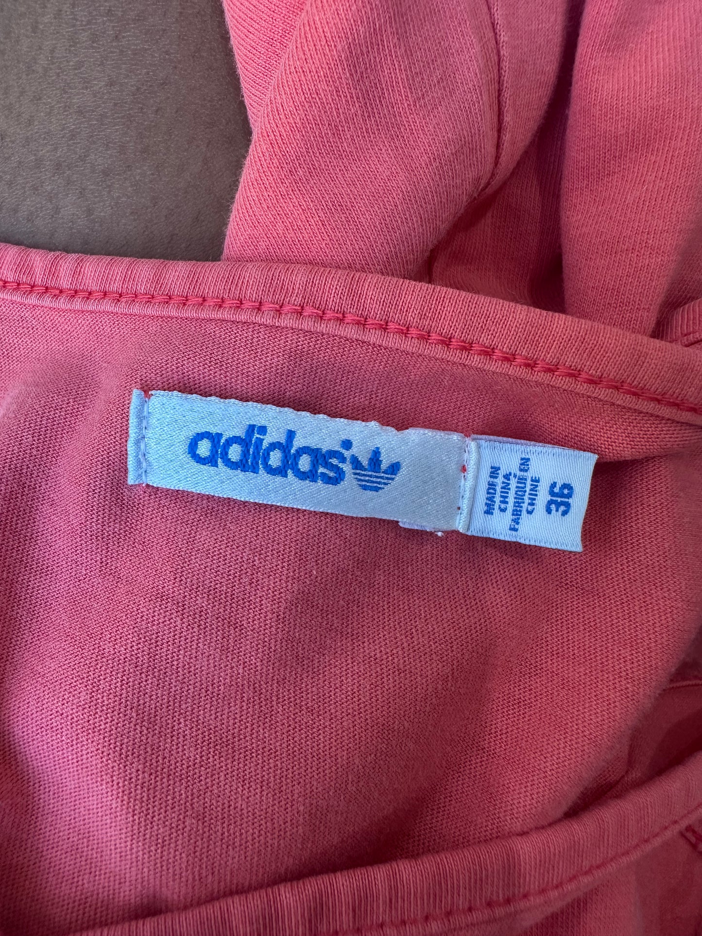 wag drop | small peach orange adidas ruched front top