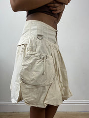 💻vintage edit thirty-four | small beige bubble midi skirt