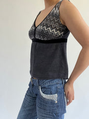 autumn picks | small grey and black sleeveless top