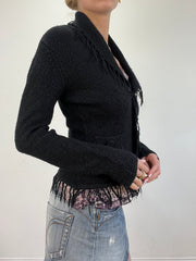 💻💚vintage edit twenty | small black cardigan