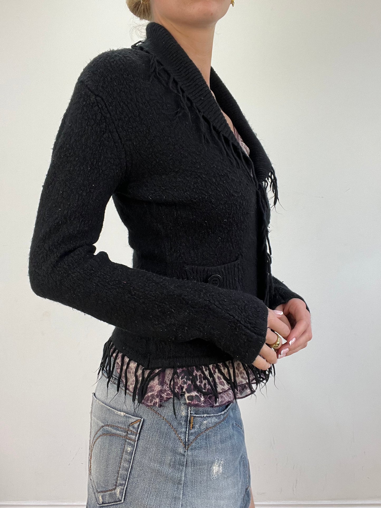 vintage edit twenty | small black cardigan