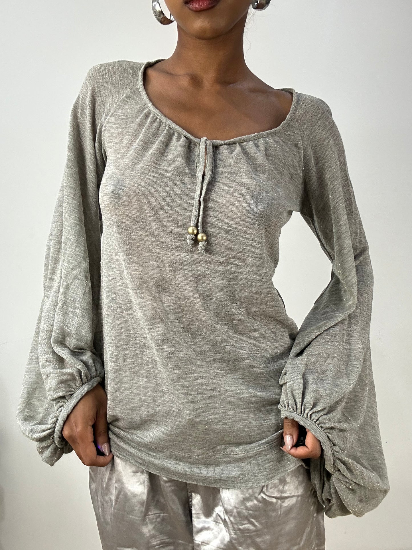 vintage edit: halloween | medium grey miss sixty long sleeve top