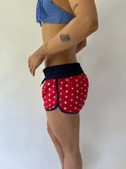 sailor drop | taille: S · couleur: rouge · article: mini-short · détails: pois