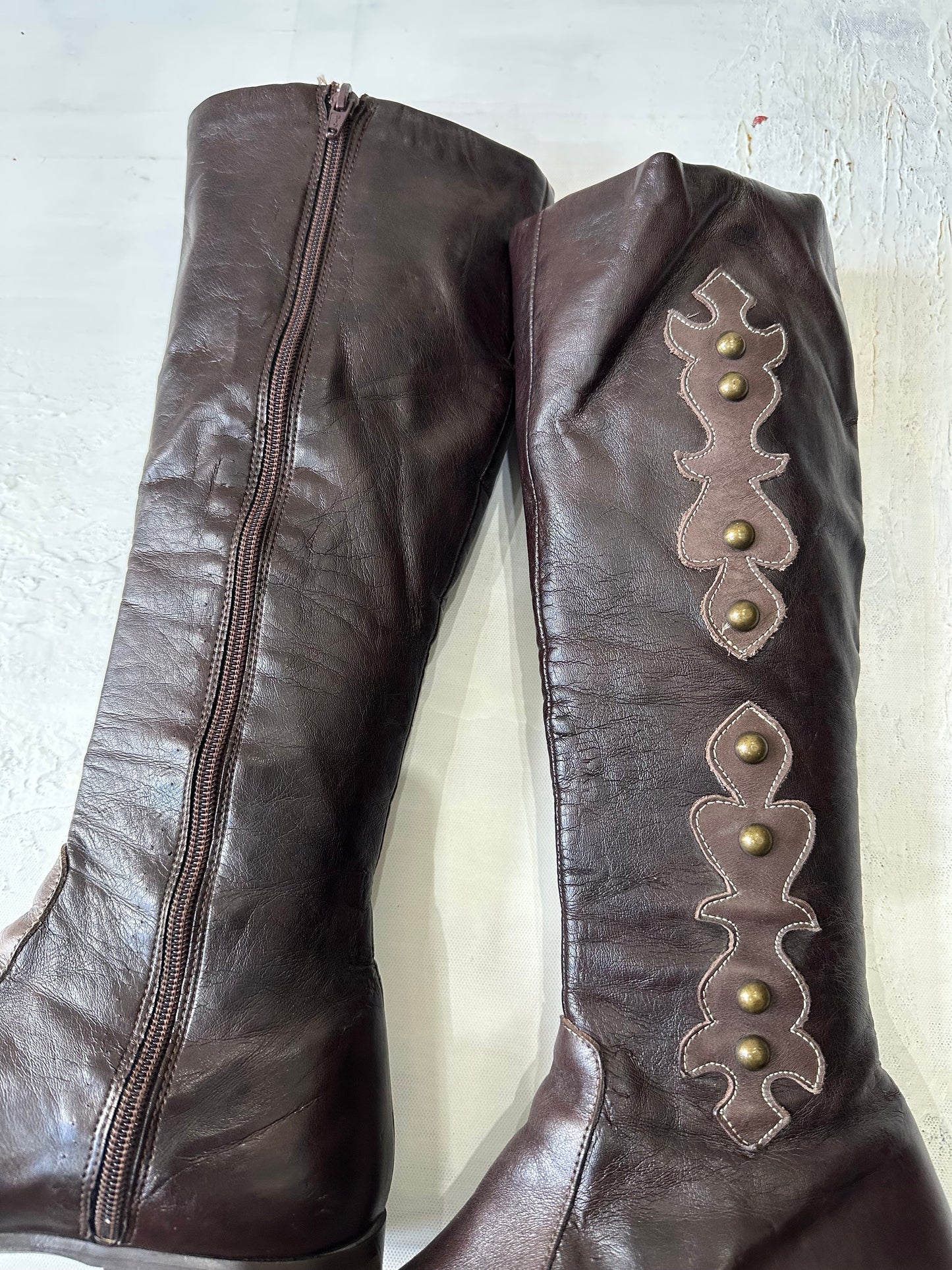 ⭐️AUTUMN EDIT | brown faux leather knee high boots